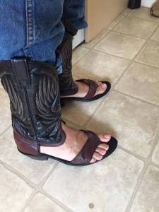 sandal type boot